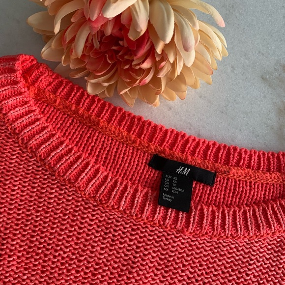H&M Sweater in Bright Coral Orange - Picture 3 of 7